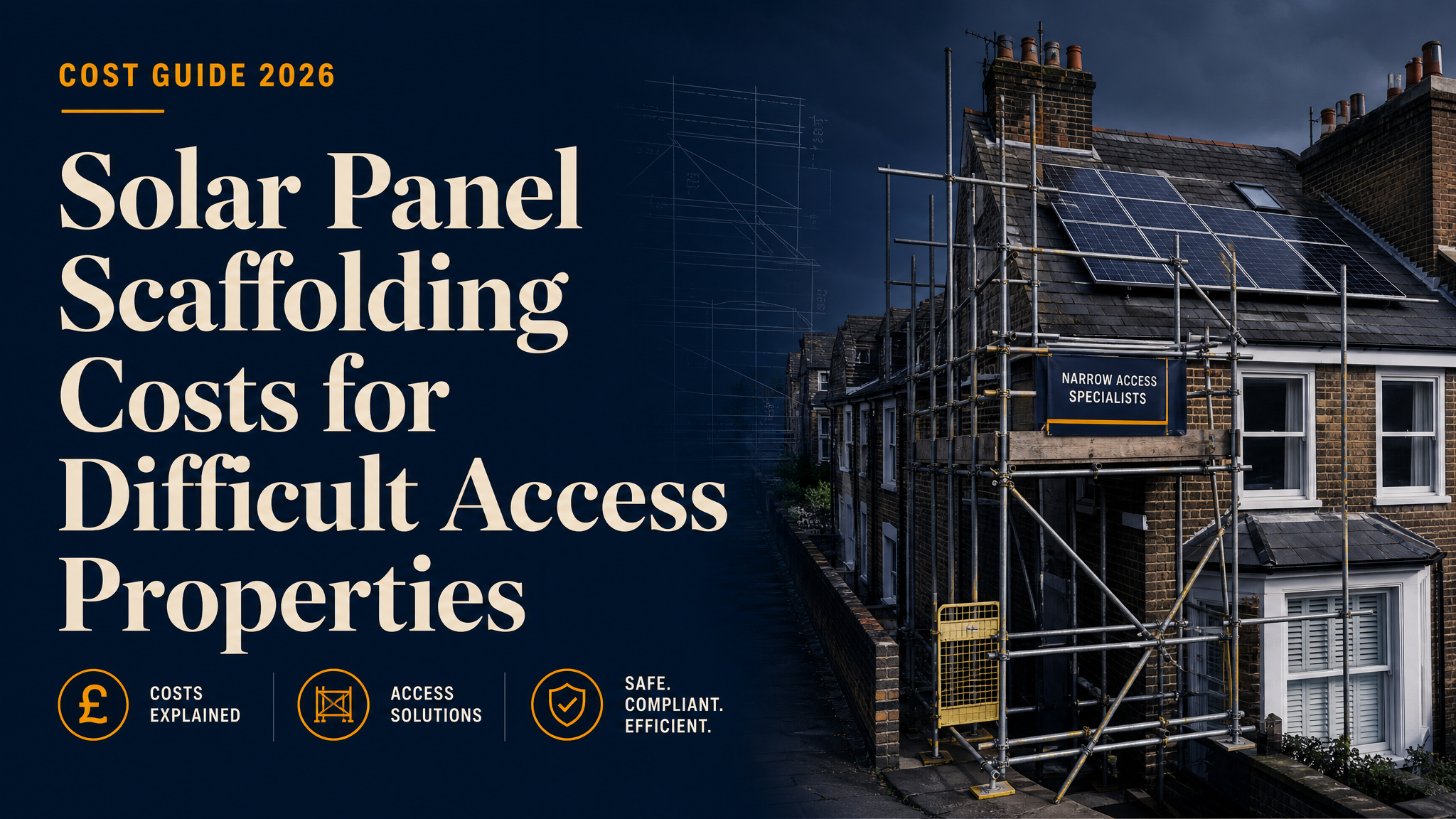 Solar panel scaffolding in Lancashire