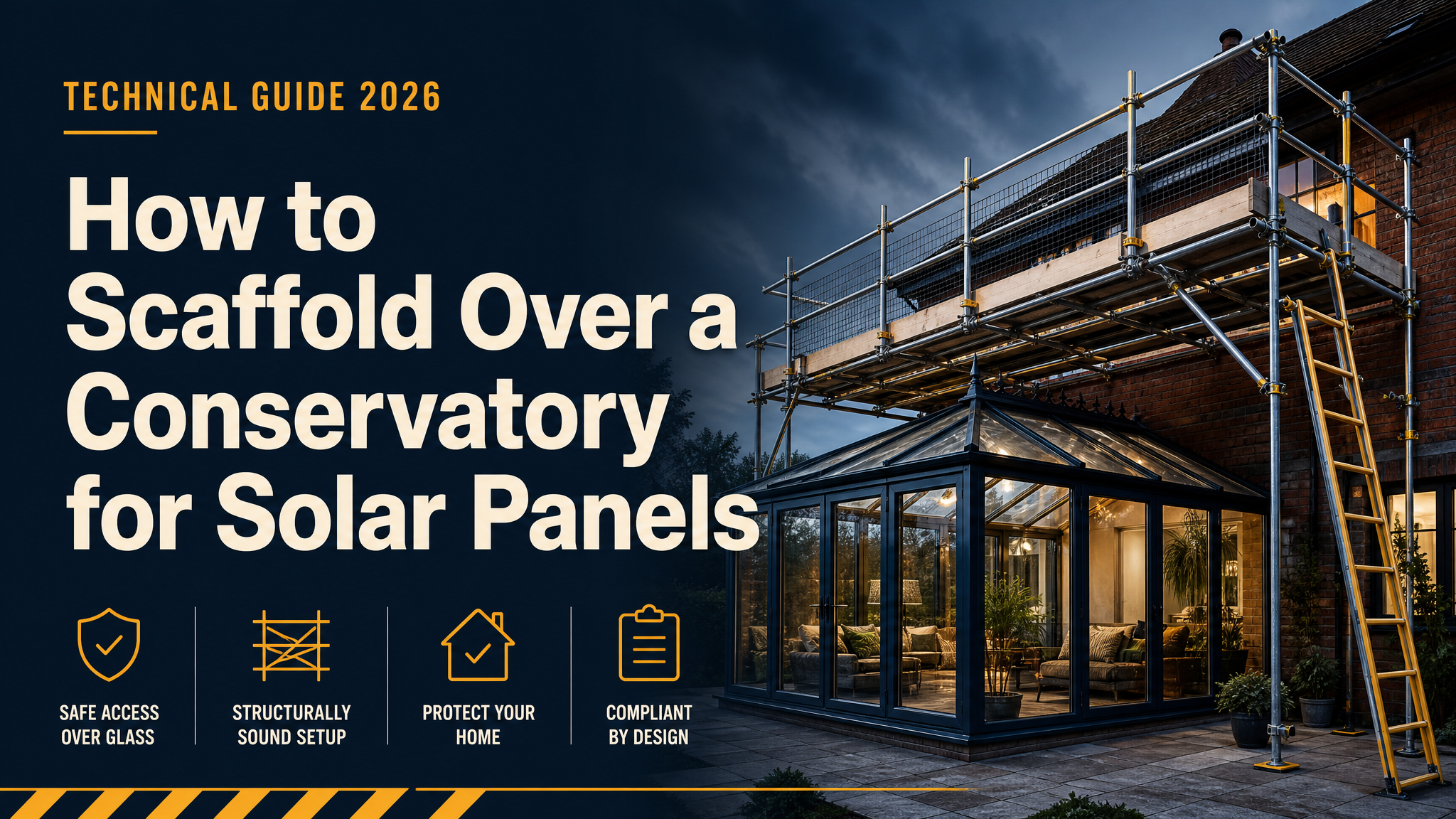 Solar panel scaffolding in Lancashire