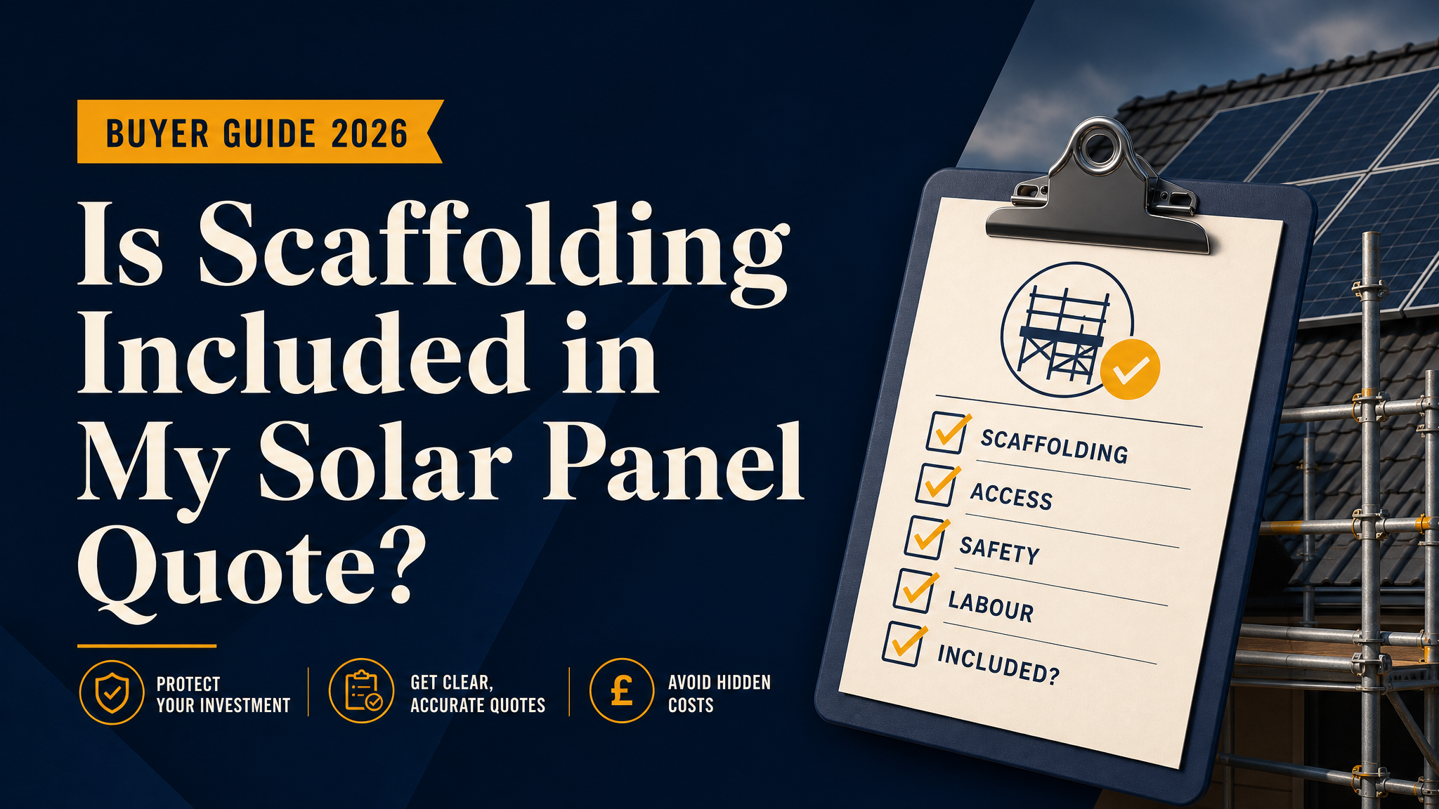 Solar panel scaffolding in Lancashire