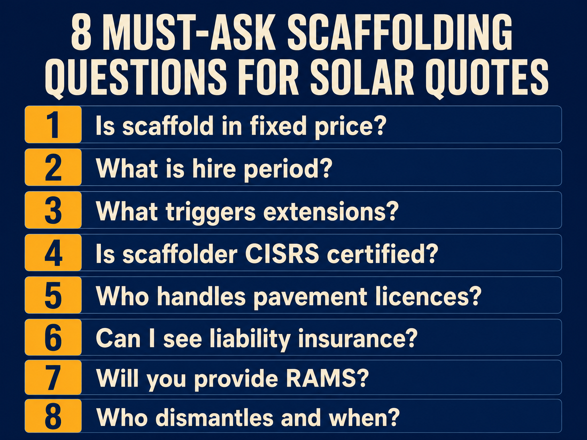 8 must-ask scaffolding questions checklist
