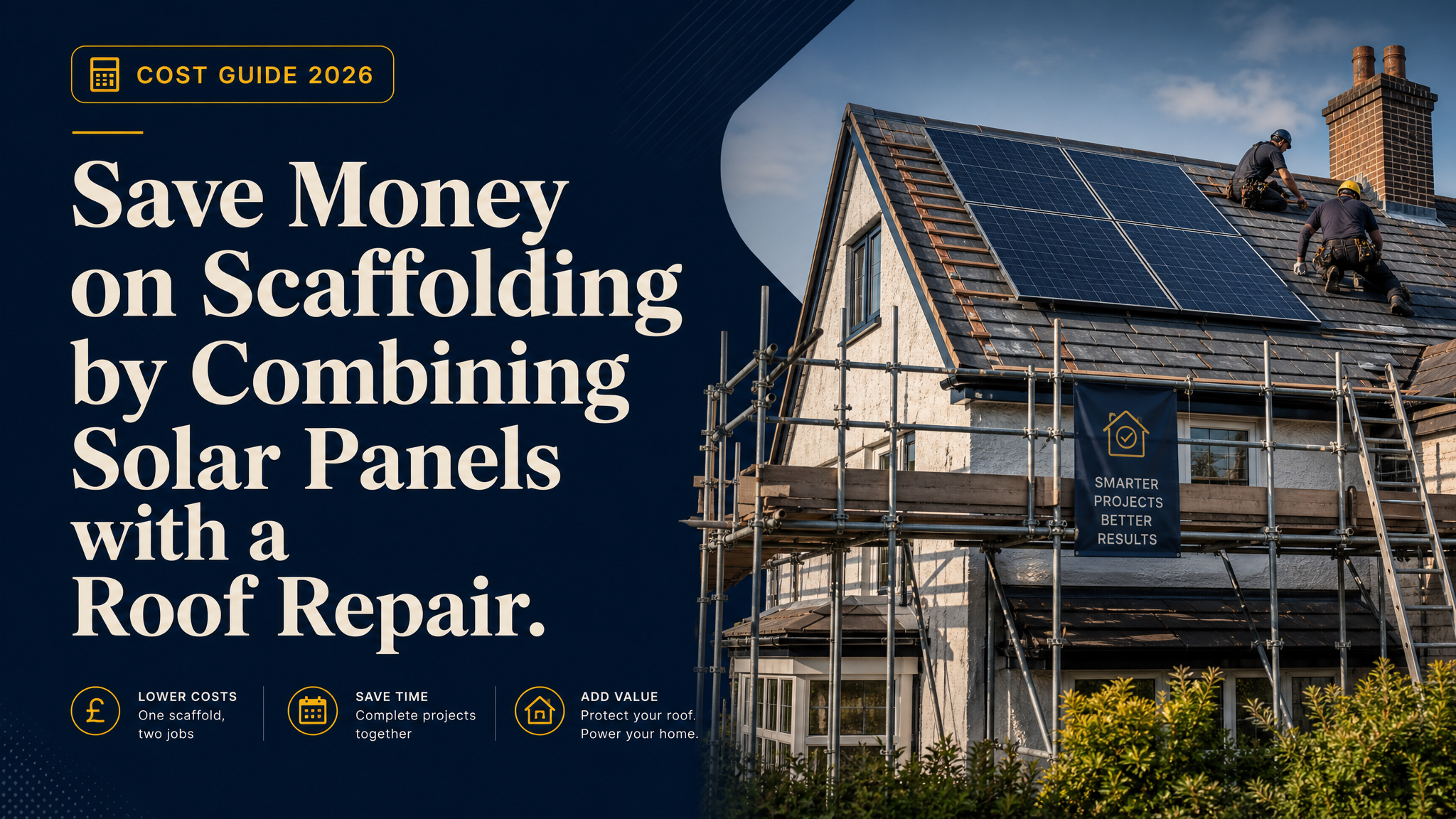 Solar panel scaffolding in Lancashire